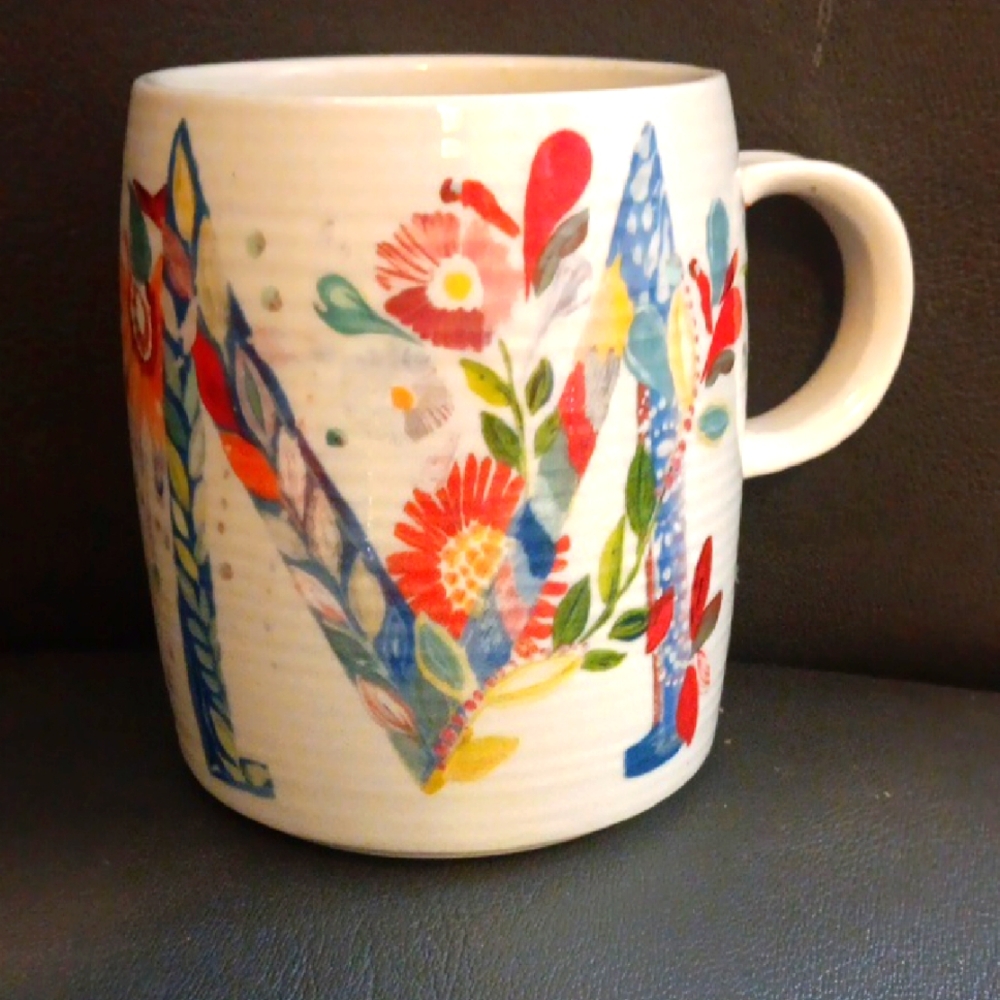 Anthropologie inital mug